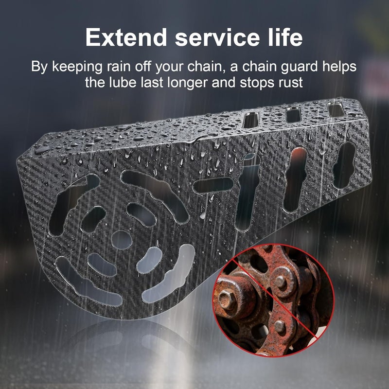 CUQFVAT Mini Bike Clutch Cover Chain Guard for Coleman CT200U CT200U-EX CT100 BT200X for Predator 212cc 196cc Engines Minibike Parts (Carbon Fibre Pattern) - Image 4